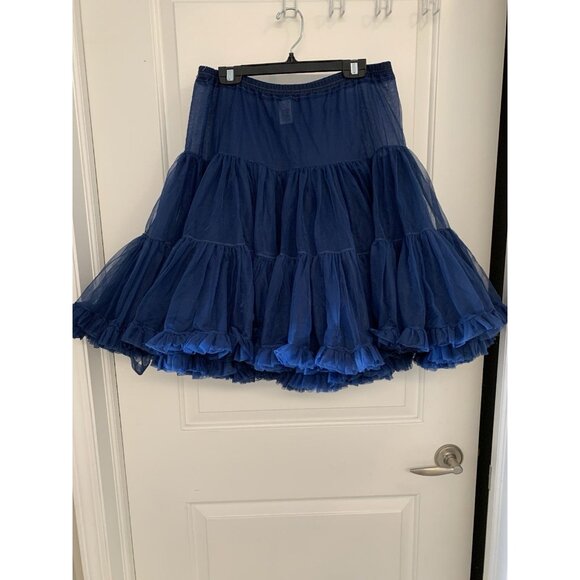 Vintage Partner Please Malco Modes Petticoat Blue Crinoline Square Dance Skirt - Picture 1 of 9